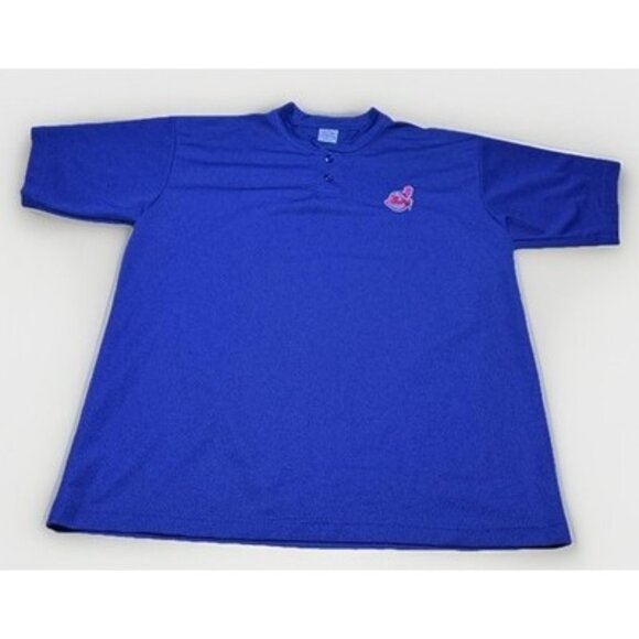 Vintage Cleveland Indians True Fan Polo Embroidered Chief Wahoo LARGE - Picture 1 of 7